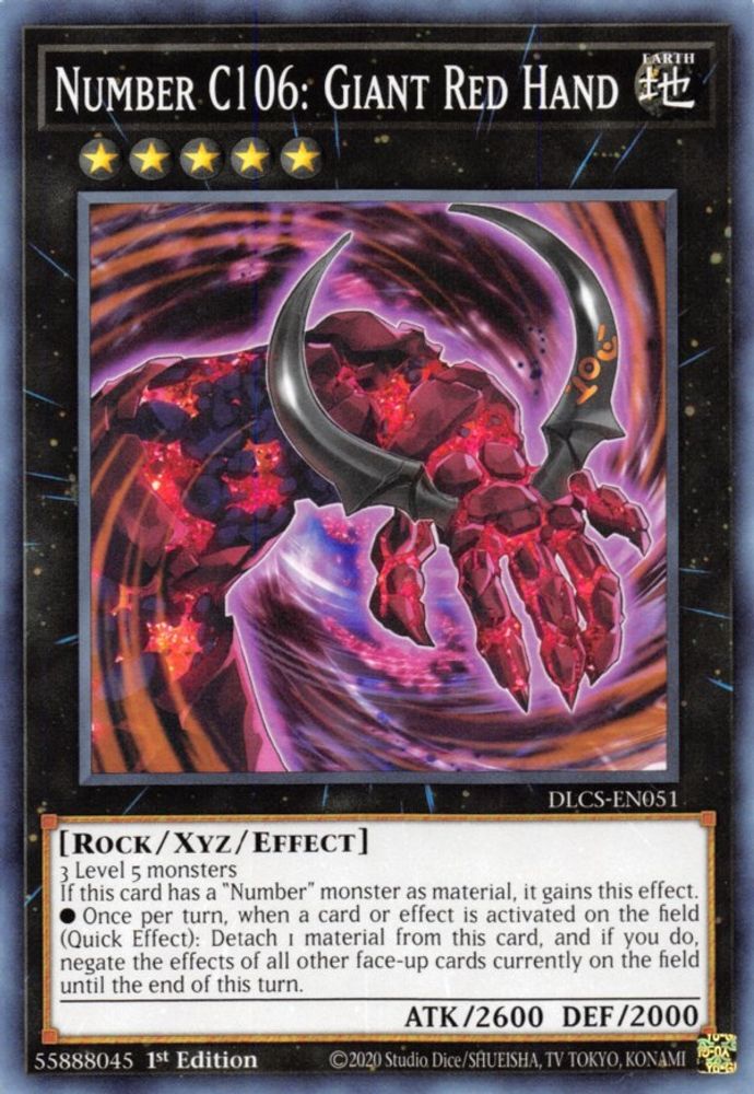 Number C106: Giant Red Hand (DLCS-EN051) - Common