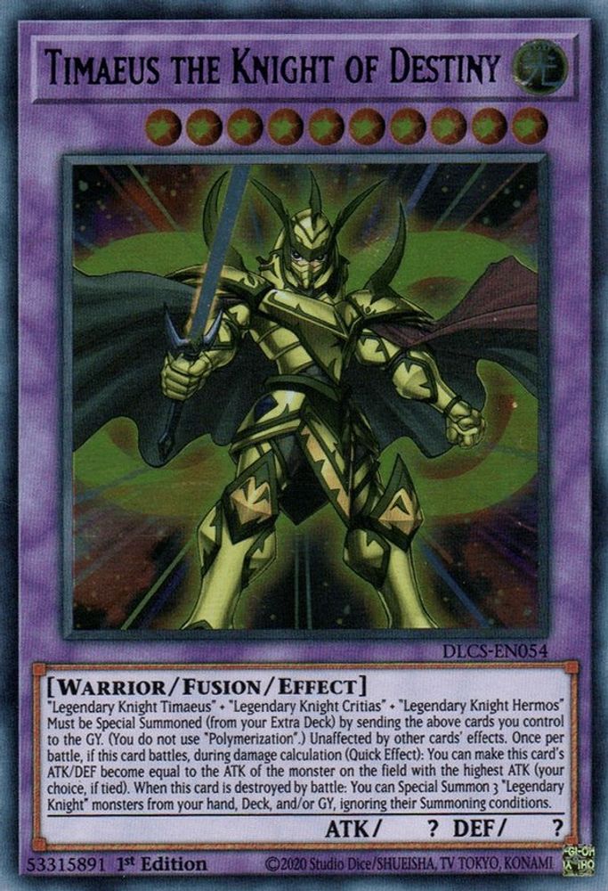 Timaeus the Knight of Destiny (DLCS-EN054) - Ultra Rare