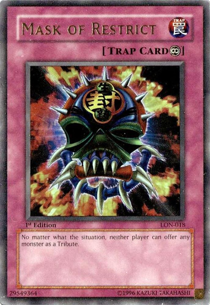 Mask of Restrict (LON-018) - Ultra Rare