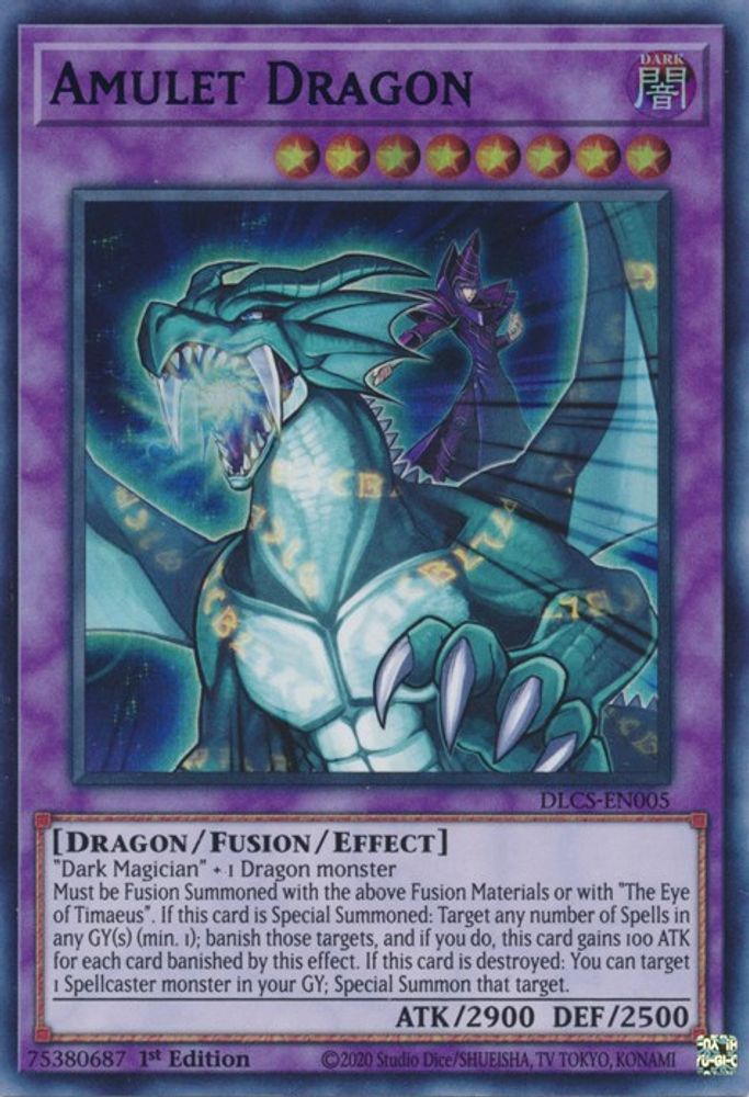 Amulet Dragon (Blue) (DLCS-EN005) - Ultra Rare