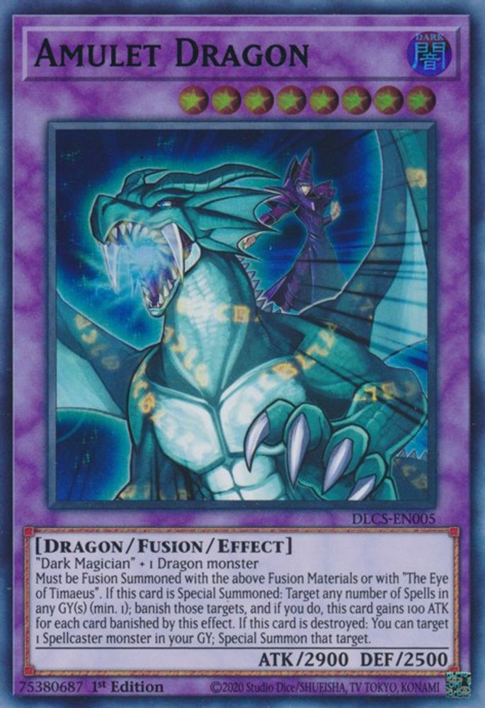 Amulet Dragon (Green) (DLCS-EN005) - Ultra Rare