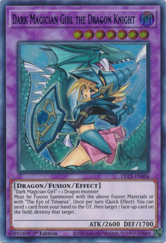 Dark Magician Girl le Chevalier Dragon (Art Alternatif) (Bleu) [DLCS-EN006] Ultra Rare 