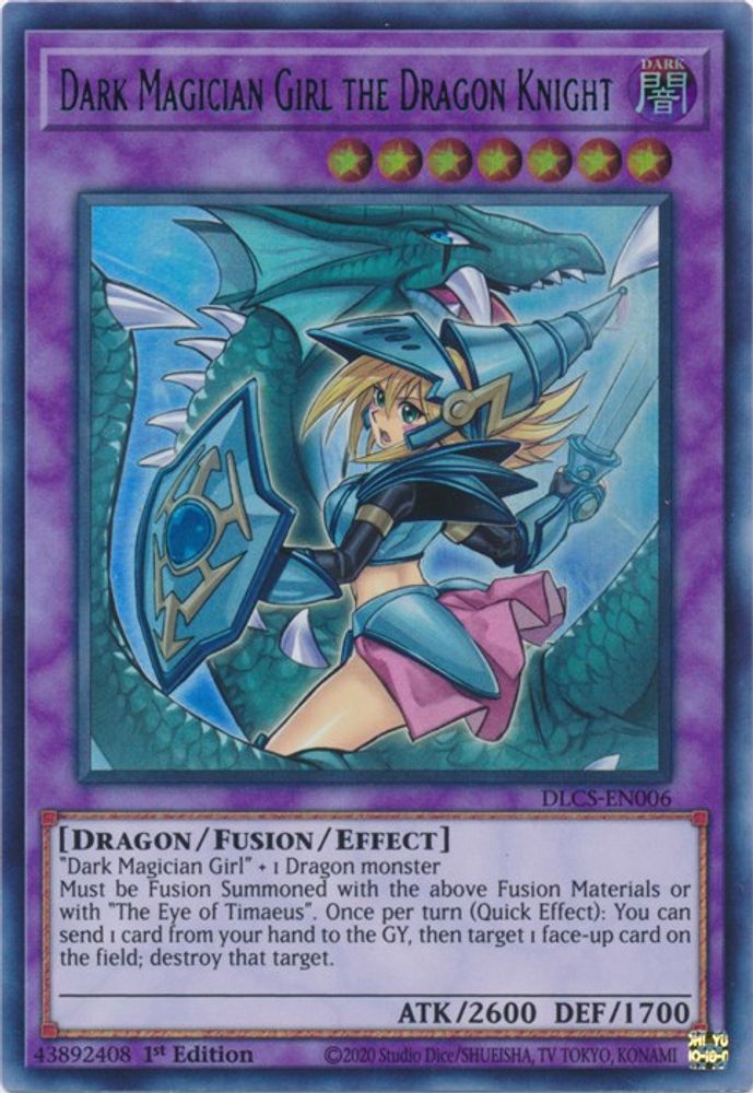 Dark Magician Girl the Dragon Knight (Art alternatif) (Vert) [DLCS-EN006] Ultra Rare 