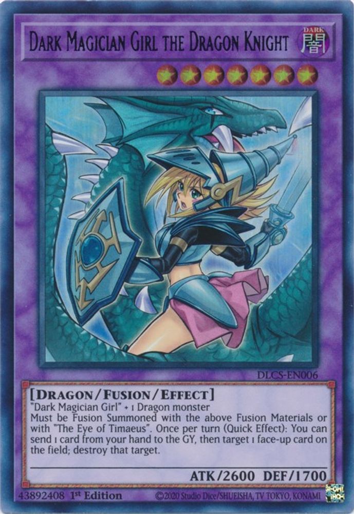 Dark Magician Girl the Dragon Knight (Art alternatif) (Violet) [DLCS-EN006] Ultra Rare 