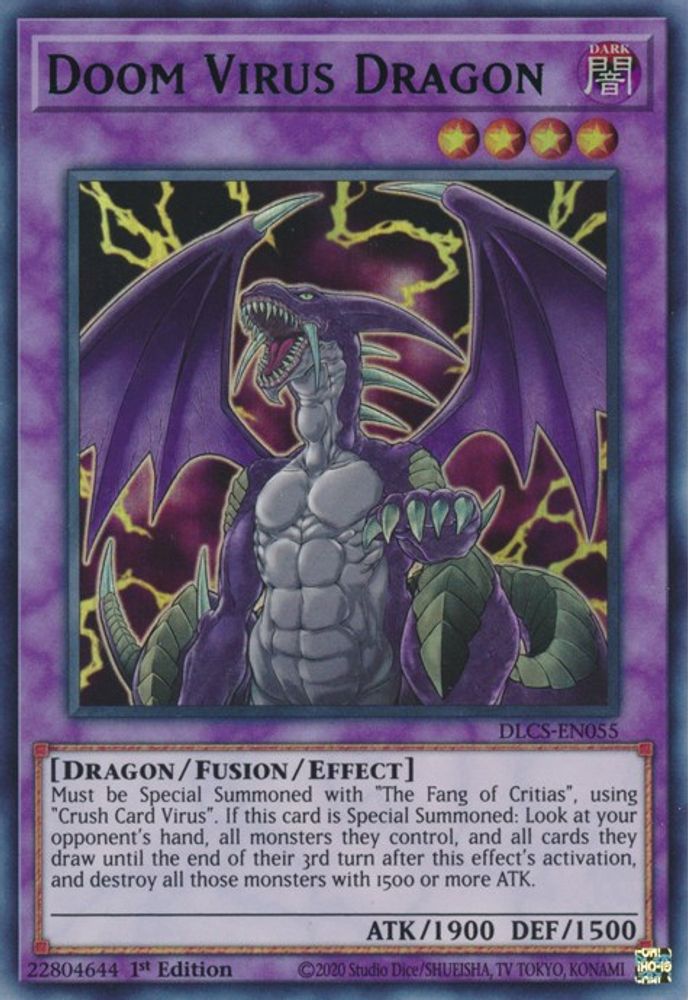 Doom Virus Dragon (Blue) (DLCS-EN055) - Ultra Rare