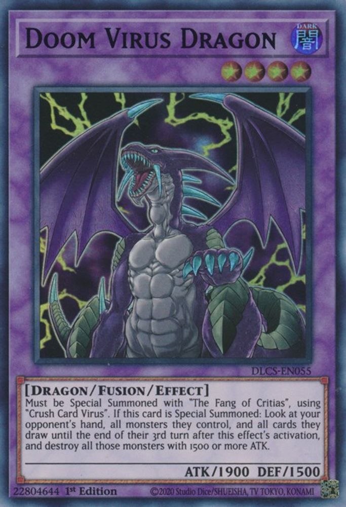 Doom Virus Dragon (Green) (DLCS-EN055) - Ultra Rare