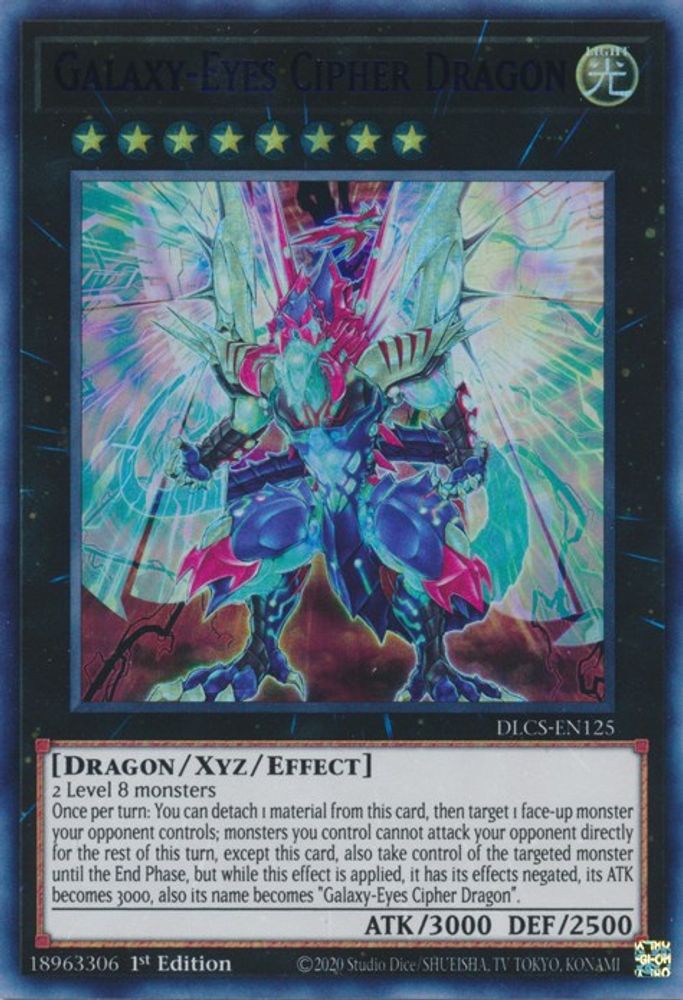 Dragon Chiffré aux Yeux Galactiques (Bleu) [DLCS-EN125] Ultra Rare 