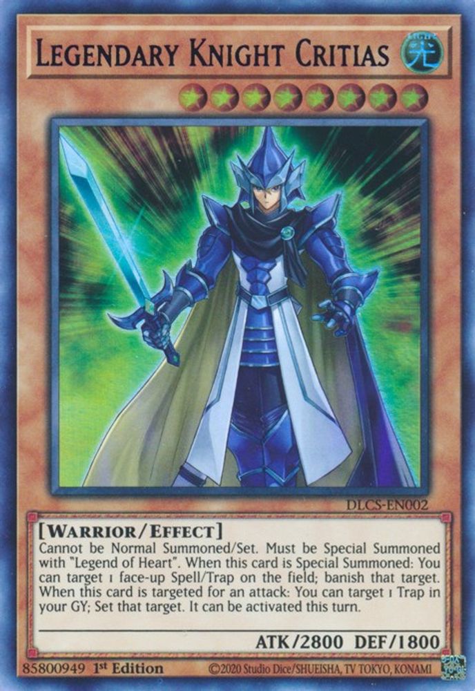 Chevalier légendaire Critias (bleu) [DLCS-EN002] Ultra rare 