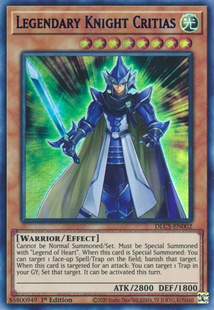 Legendary Knight Critias (Green) (DLCS-EN002) - Ultra Rare