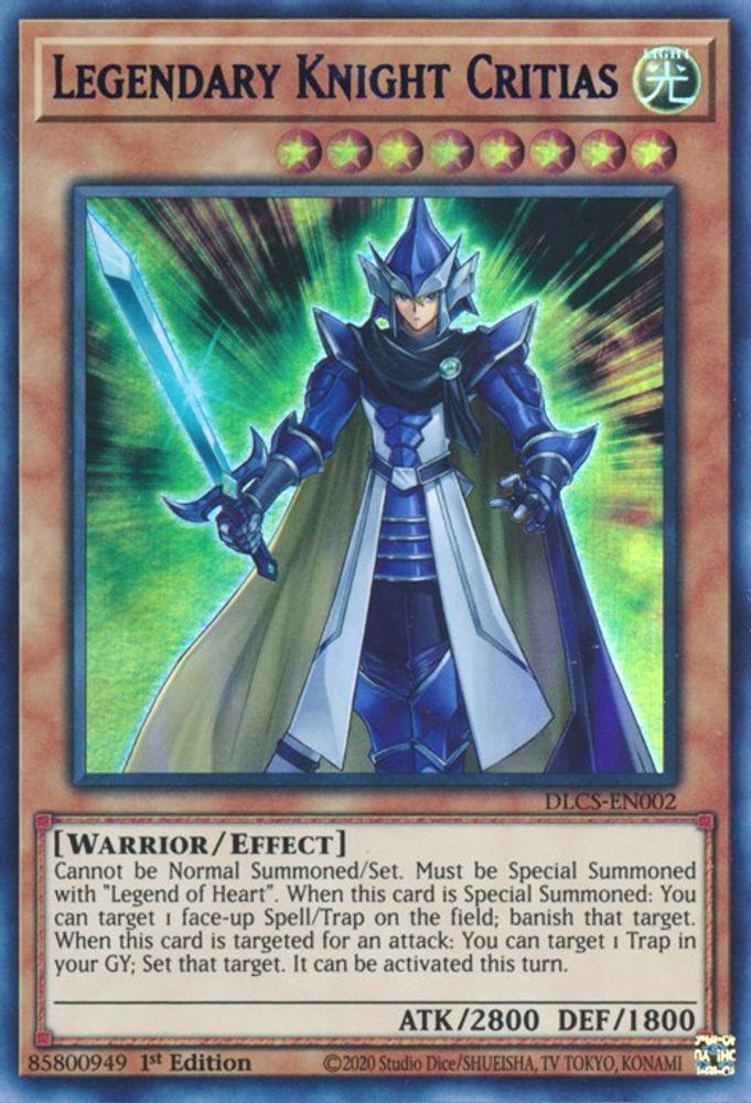 Legendary Knight Critias (Purple) (DLCS-EN002) - Ultra Rare