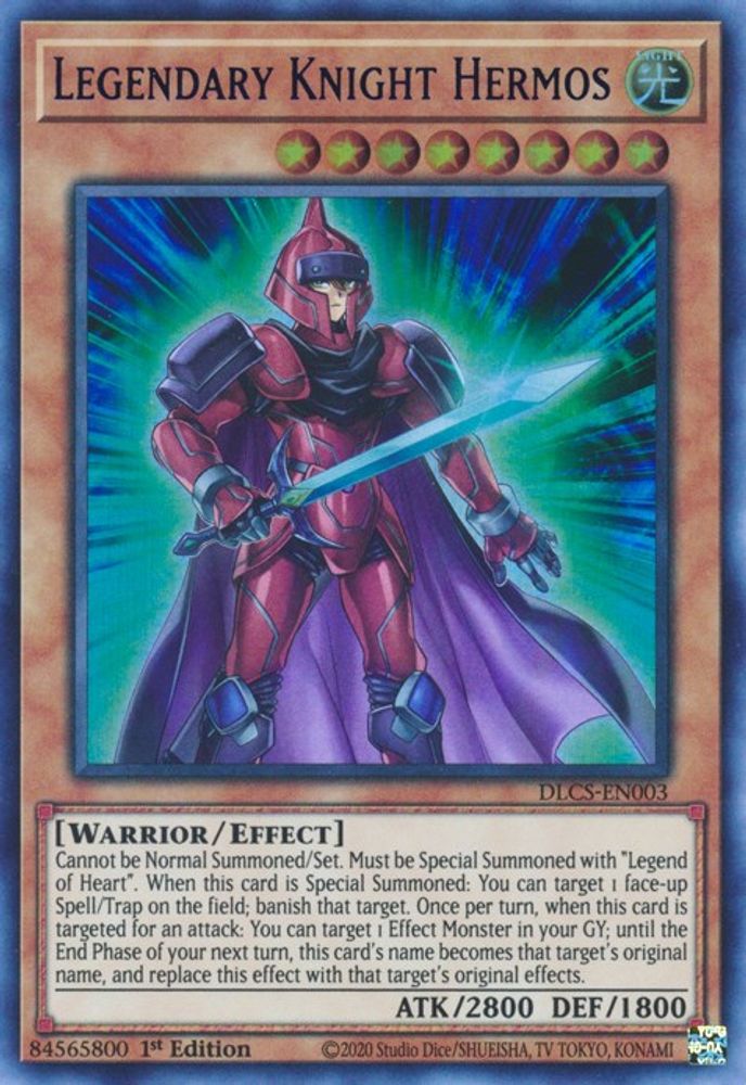 Legendary Knight Hermos (Blue) (DLCS-EN003) - Ultra Rare