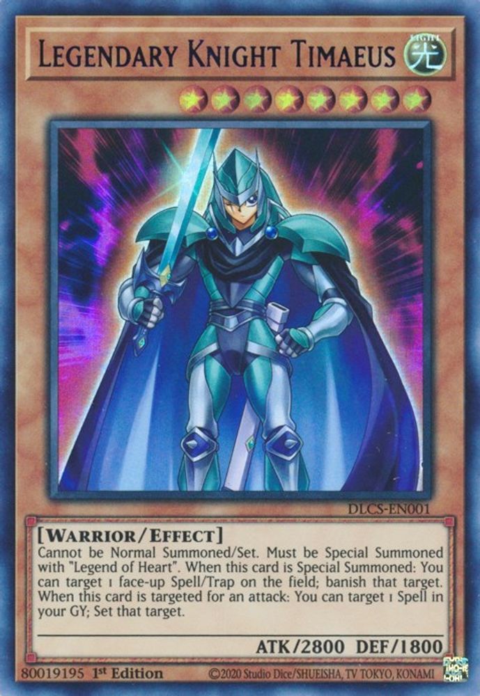 Legendary Knight Timaeus (Blue) (DLCS-EN001) - Ultra Rare