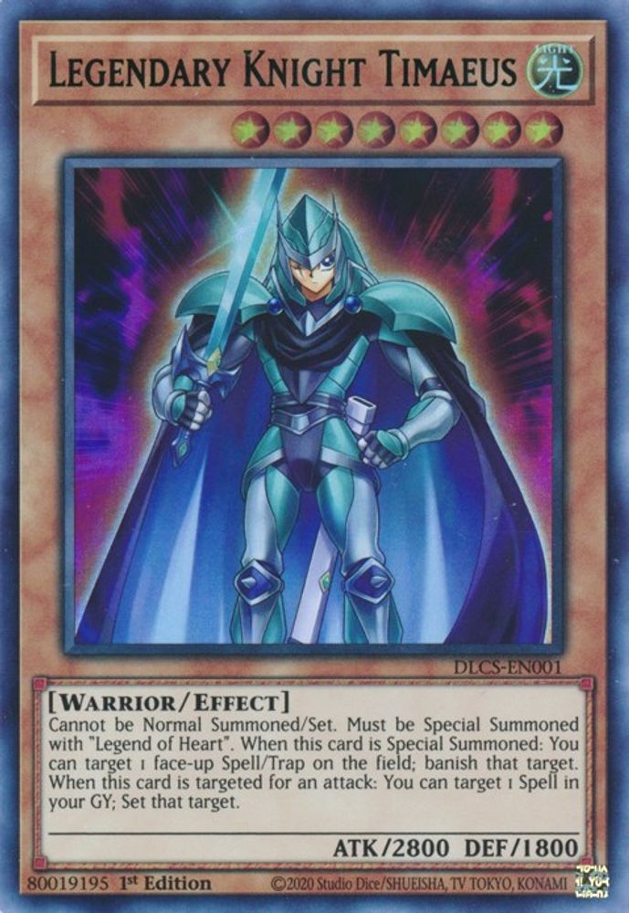 Legendary Knight Timaeus (Green) (DLCS-EN001) - Ultra Rare