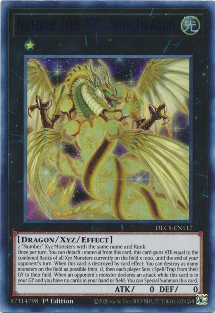 Number 100: Numeron Dragon (Green) (DLCS-EN117) - Ultra Rare
