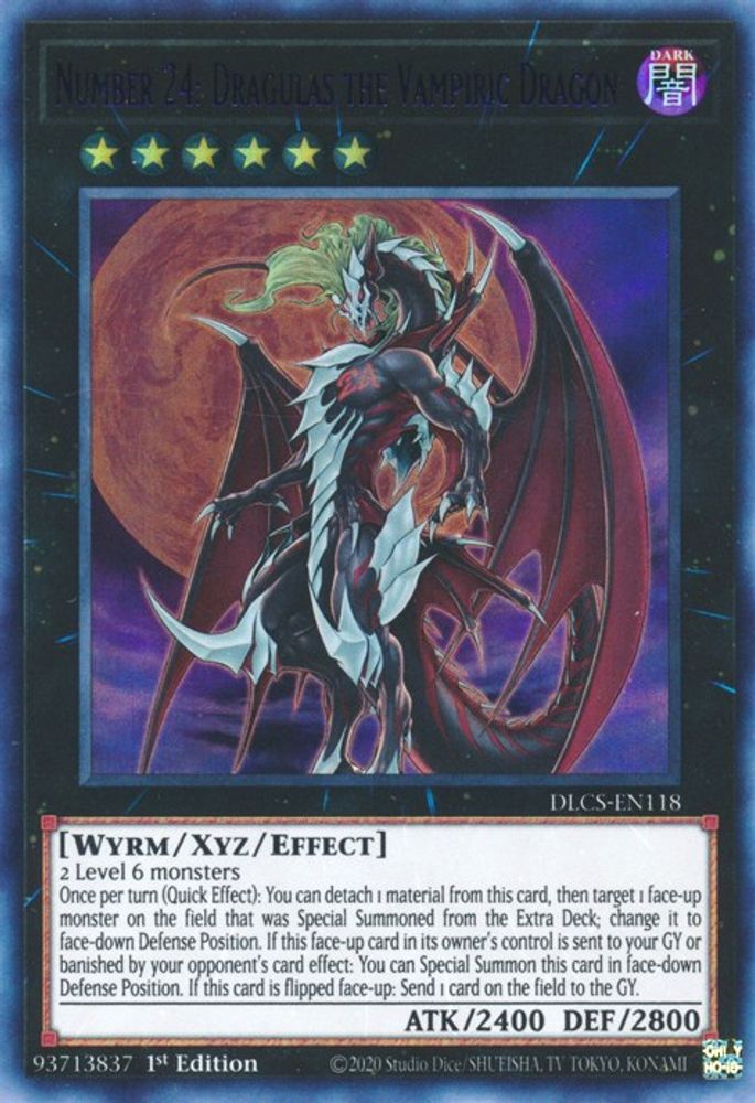 Number 24: Dragulas the Vampiric Dragon (Purple) (DLCS-EN118) - Ultra Rare