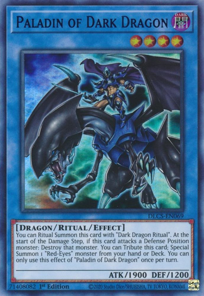 Paladin du Dragon Noir (Bleu) [DLCS-EN069] Ultra Rare 