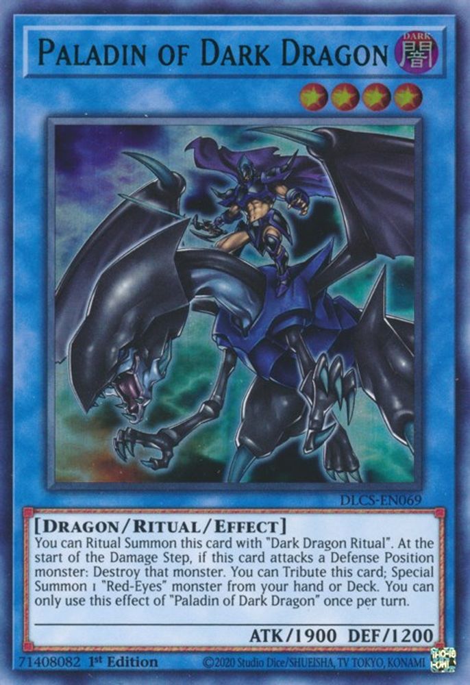 Paladin of Dark Dragon (Green) (DLCS-EN069) - Ultra Rare