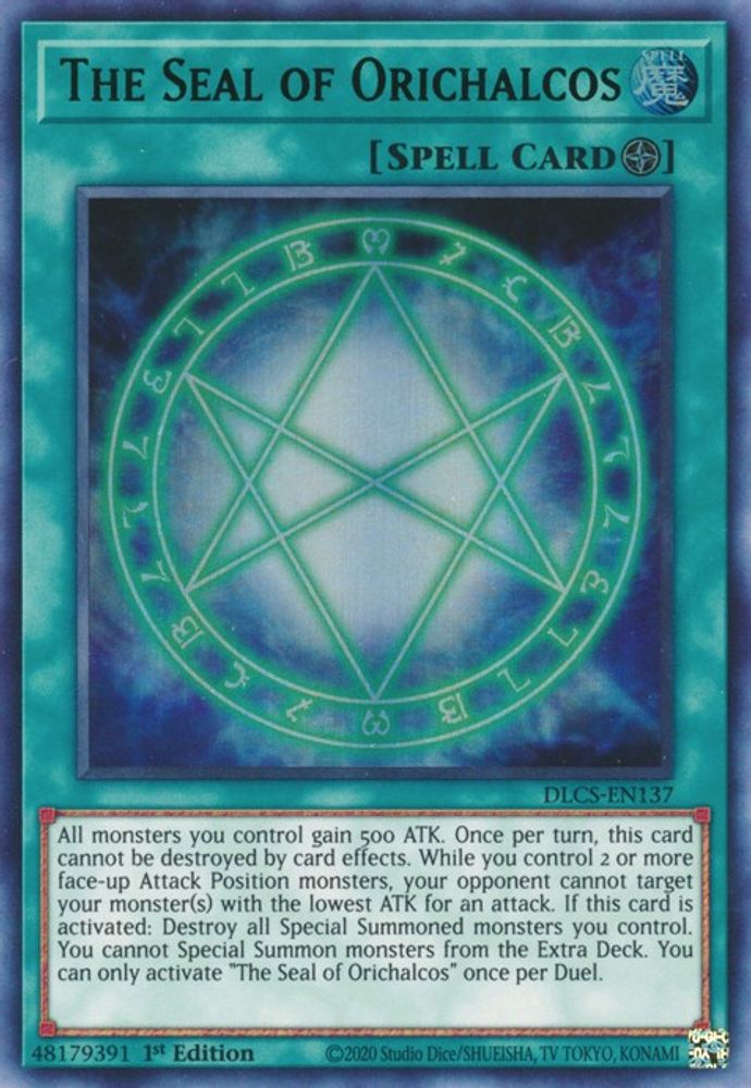 The Seal of Orichalcos (Green) (DLCS-EN137) - Ultra Rare