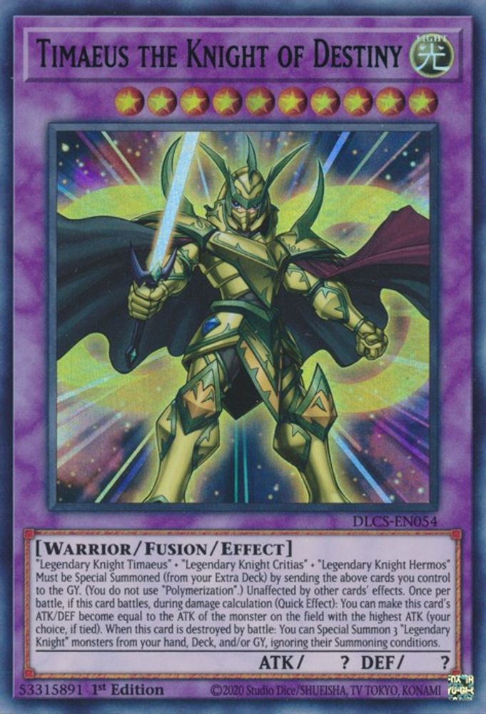 Timaeus the Knight of Destiny (Purple) (DLCS-EN054) - Ultra Rare