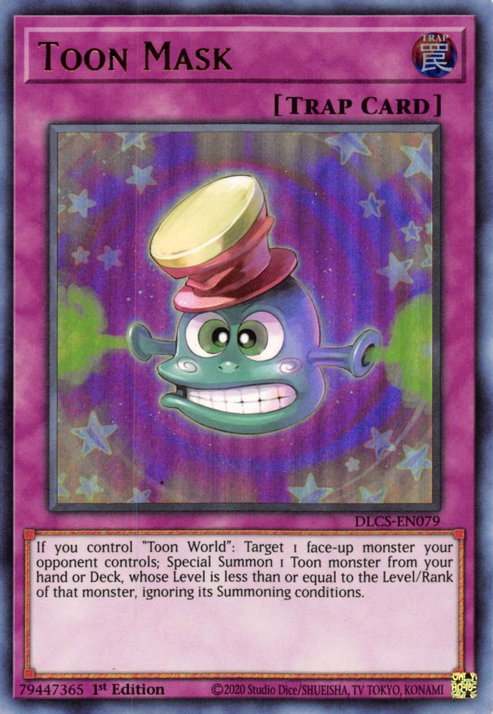 Toon Mask (Green) (DLCS-EN079) - Ultra Rare