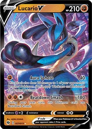Lucario V 027  - Holofoil - Ultra Rare