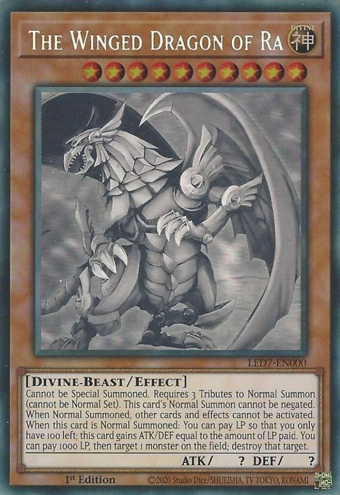 The Winged Dragon of Ra (Ghost Rare) (LED7-EN000) - Ghost Rare