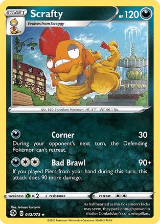 Scrafty 042  - Holofoil - Holo Rare