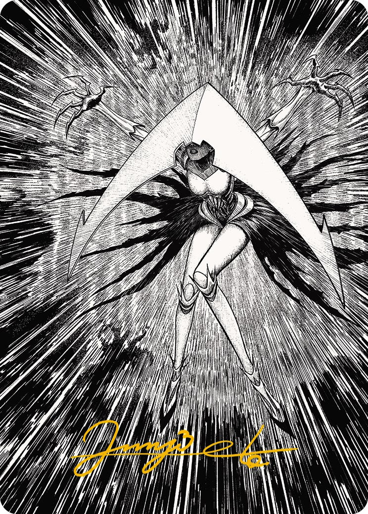 Elesh Norn, carte artistique Mother of Machines 2 (signature estampillée or) [Phyrexia : All Will Be One Art Series] 