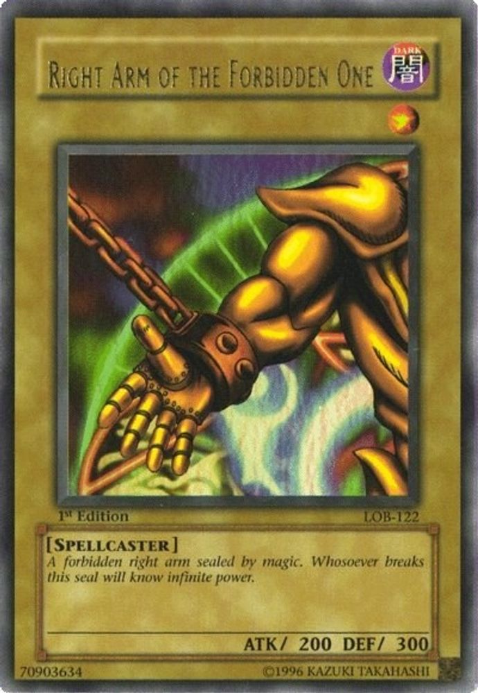 Right Arm of the Forbidden One (LOB-122) - Ultra Rare