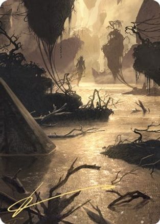 Murkwater Pathway Art Card (Gold-Stamped Signature) (ASZNR-026) - Art Series: Zendikar Rising