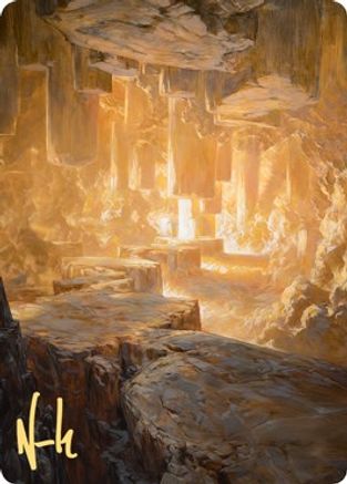 Pillarverge Pathway Art Card (Gold-Stamped Signature) (ASZNR-028) - Art Series: Zendikar Rising