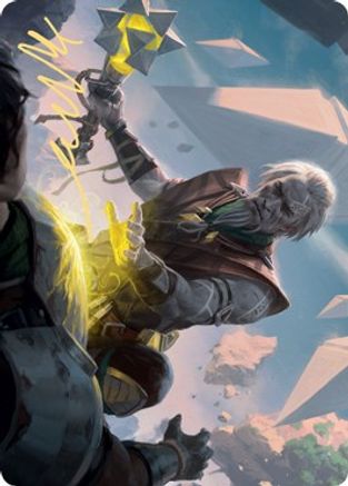 Expedition Healer Art Card (Gold-Stamped Signature) (ASZNR-039) - Art Series: Zendikar Rising