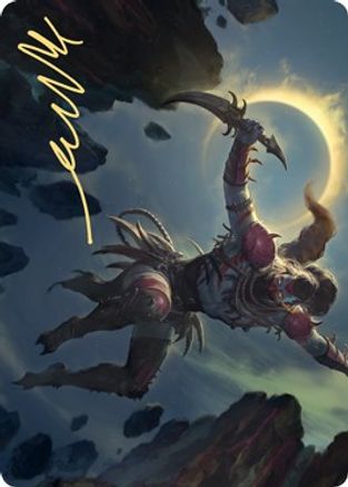 Nighthawk Scavenger Art Card (Gold-Stamped Signature) (ASZNR-058) - Art Series: Zendikar Rising