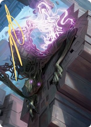 Skyclave Shade Art Card (Gold-Stamped Signature) (ASZNR-061) - Art Series: Zendikar Rising