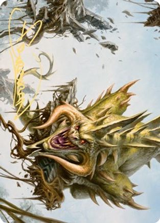 Canopy Baloth Art Card (Gold-Stamped Signature) (ASZNR-070) - Art Series: Zendikar Rising