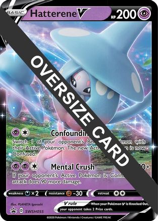 Hatterene V (SWSH055) (carte Jumbo) [Épée et Bouclier : Black Star Promos] 