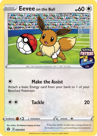 Eevee on the Ball (Pokemon Futsal) 002/005  - Promo