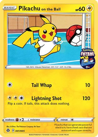 Pikachu on the Ball (Pokemon Futsal) 001/005  - Promo