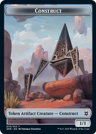 Construct // Kor Warrior Double-sided Token (ZNR-) - Zendikar Rising Foil