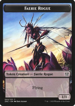 Faerie Rogue // Goblin Rogue Double-Sided Token (ZNC-3 // 5) - Commander: Zendikar Rising