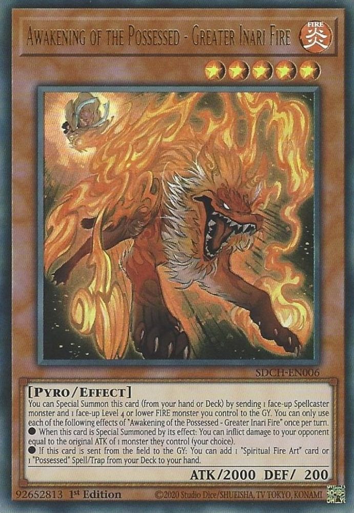 Awakening of the Possessed - Greater Inari Fire (SDCH-EN006) - Ultra Rare