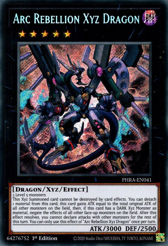 Arc Rebellion Xyz Dragon (PHRA-EN041) - Secret Rare