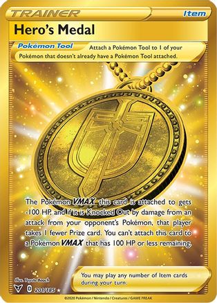 Hero's Medal (Secret) 201  - Holofoil - Secret Rare