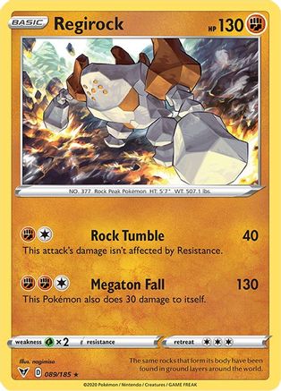 Regirock 089  - Holofoil - Holo Rare