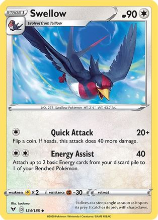 Swellow 134  - Uncommon