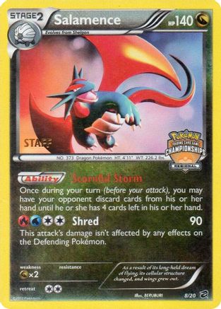 Salamence - 8/20 (Regional Championships) [Staff]/20  - Reverse Holofoil - Promo
