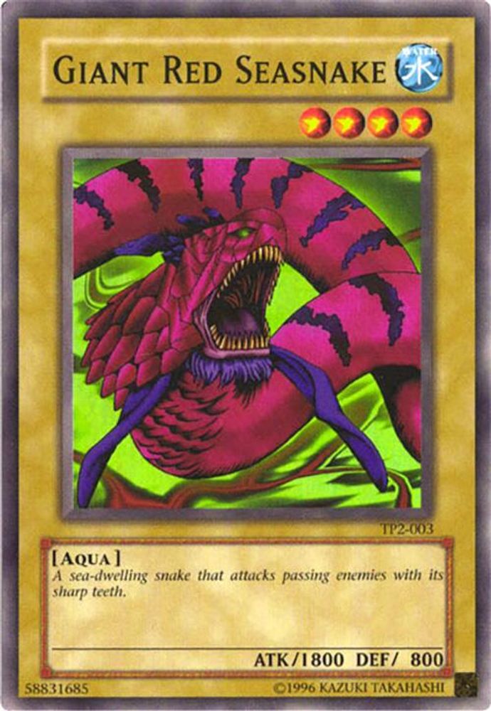 Giant Red Seasnake (TP2-003) - Super Rare