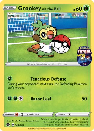 Grookey on the Ball (Pokemon Futsal) 003/005  - Promo