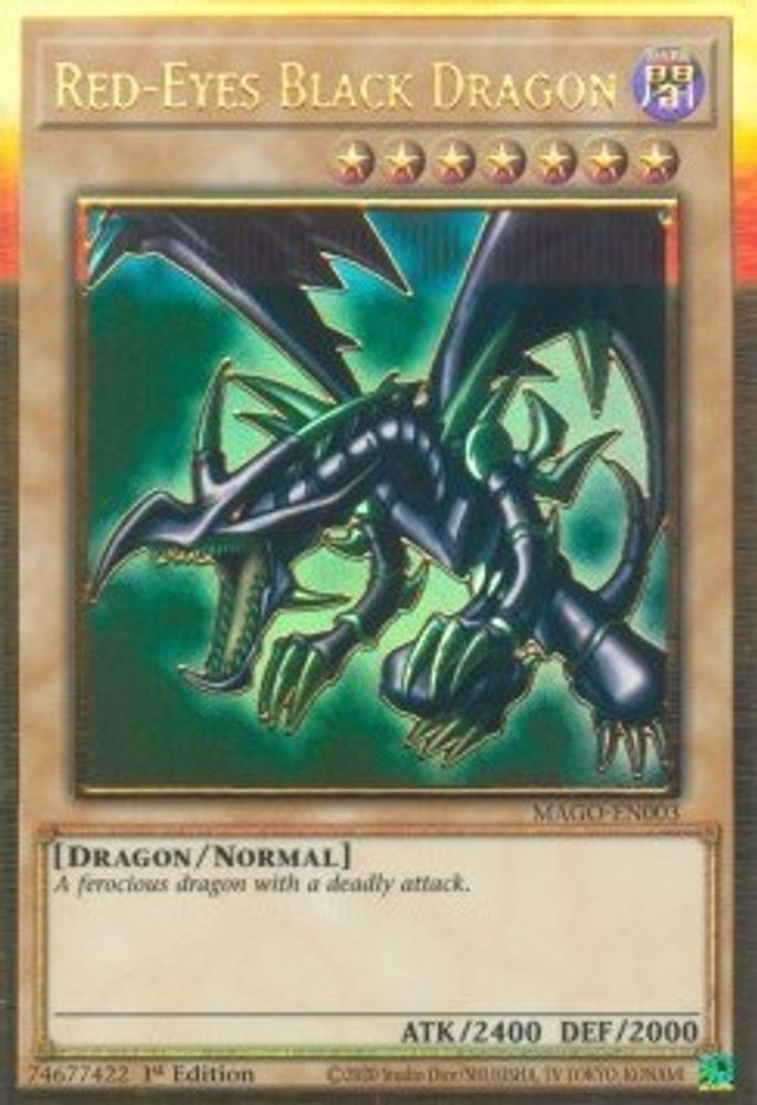Red-Eyes Black Dragon (MAGO-EN003) - Premium Gold Rare