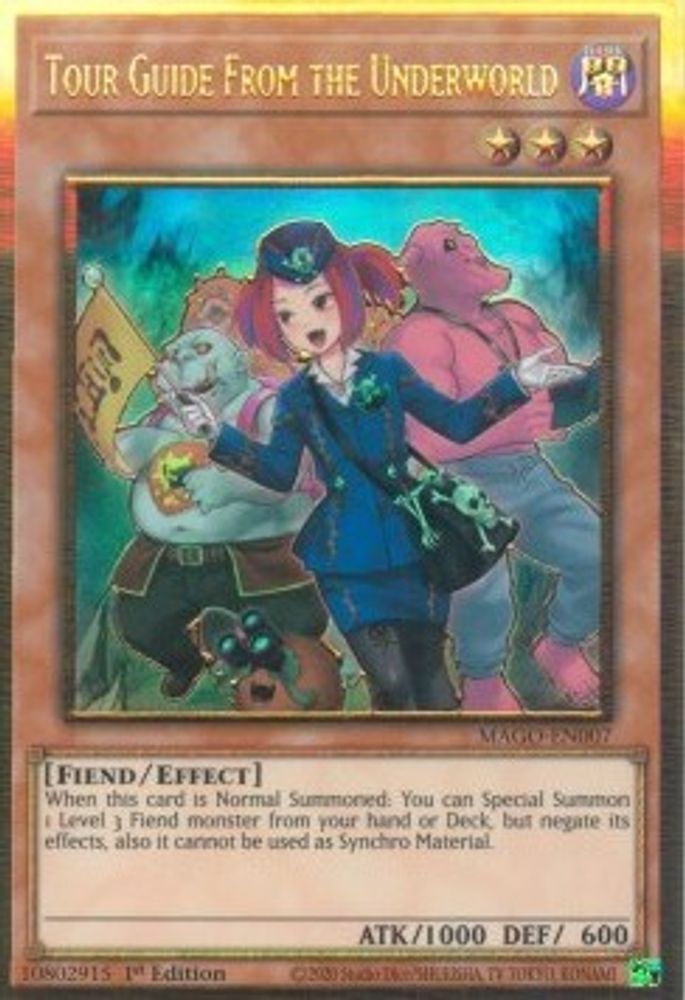 Tour Guide From the Underworld (Alternate Art) (MAGO-EN007) - Premium Gold Rare